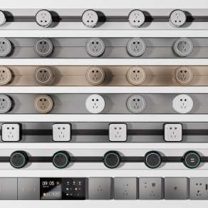 现代轨道插座3D模型下载